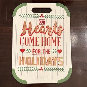 Farberware Holiday Cutting Board with Red and Green Design